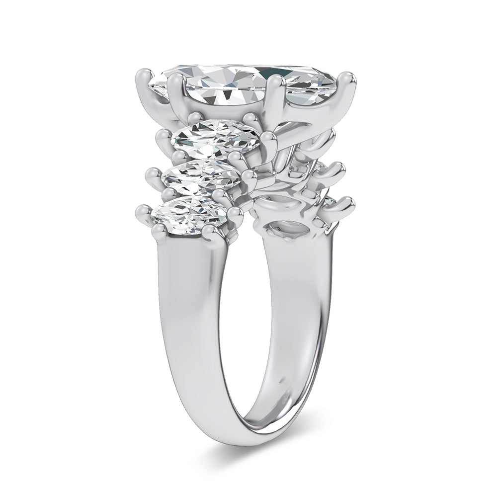 14K 4.56CT Certified Lab Grown Engagement Ring