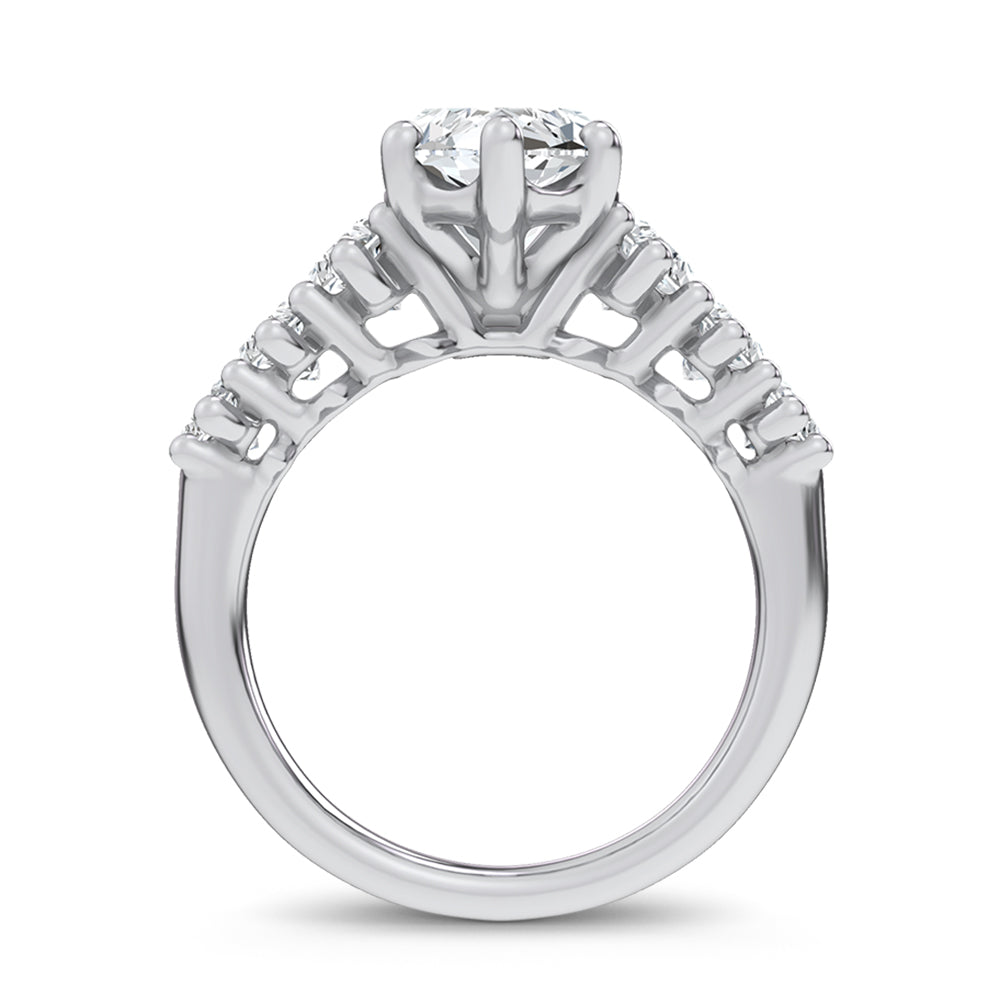 14K 4.56CT Certified Lab Grown Engagement Ring