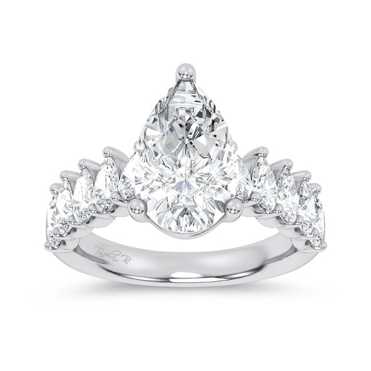 14K 4.20CT Certified Lab Grown Engagement Ring