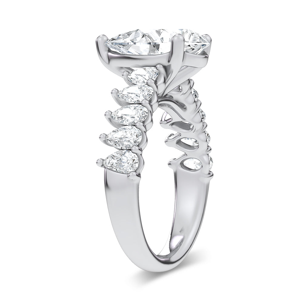 14K 4.20CT Certified Lab Grown Engagement Ring