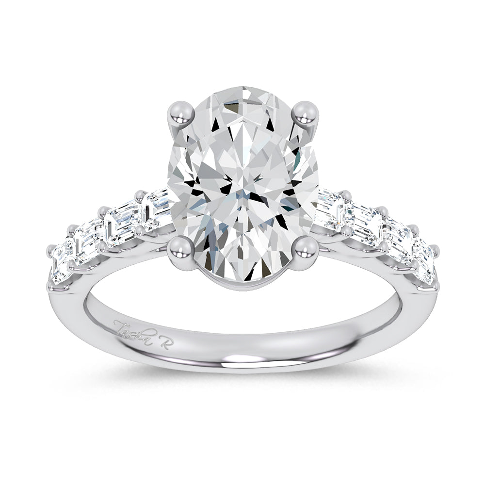 14K 3.60CT Certified Lab Grown Engagement Ring