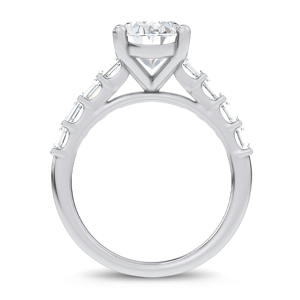 14K 3.60CT Certified Lab Grown Engagement Ring