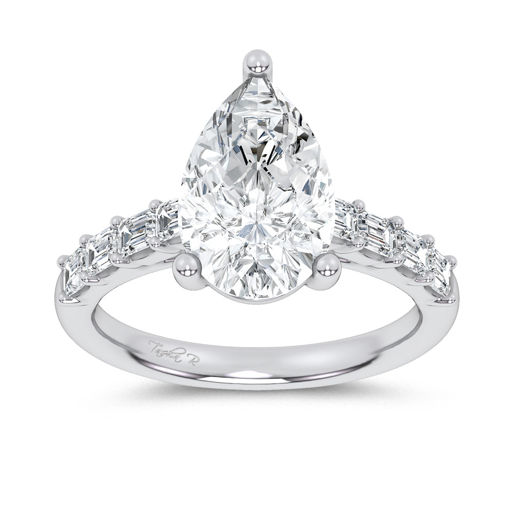 14K 3.64CT Certified Lab Grown Engagement Ring