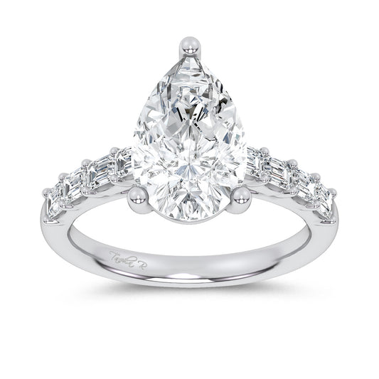 14K 3.64CT Certified Lab Grown Engagement Ring