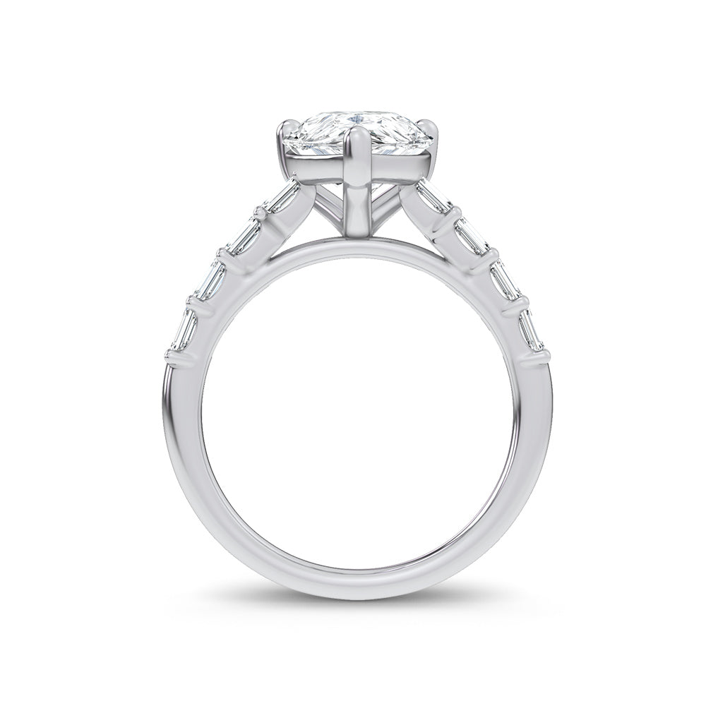 14K 3.64CT Certified Lab Grown Engagement Ring