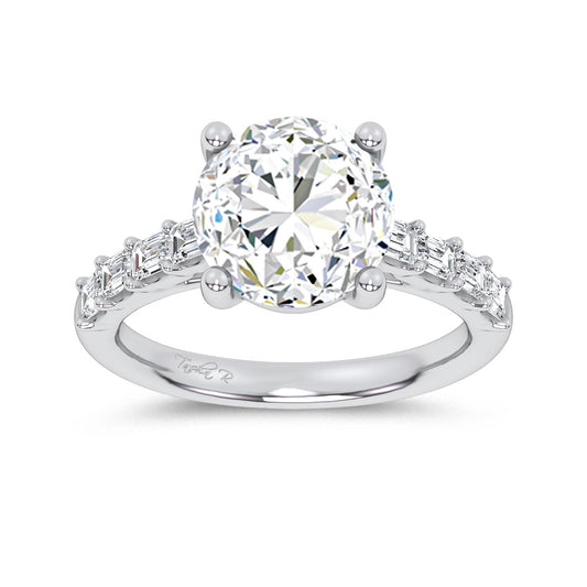 14K 3.64CT Certified Lab Grown Engagement Ring
