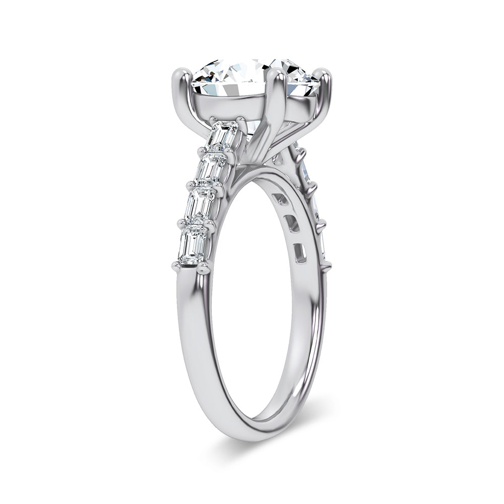 14K 3.64CT Certified Lab Grown Engagement Ring