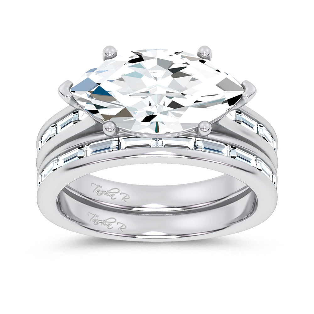 14K 3.57CT Certified Lab Grown Diamond Bridal Set