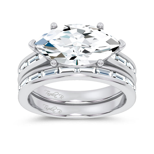 14K 3.57CT Certified Lab Grown Diamond Bridal Set