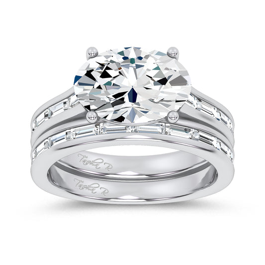 14K 3.57CT Certified Lab Grown Diamond Bridal Set