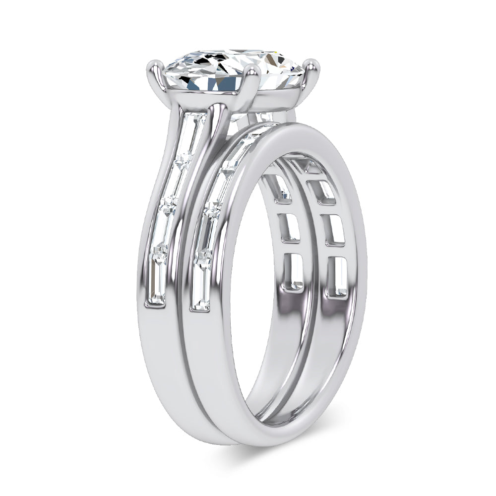 14K 3.57CT Certified Lab Grown Diamond Bridal Set