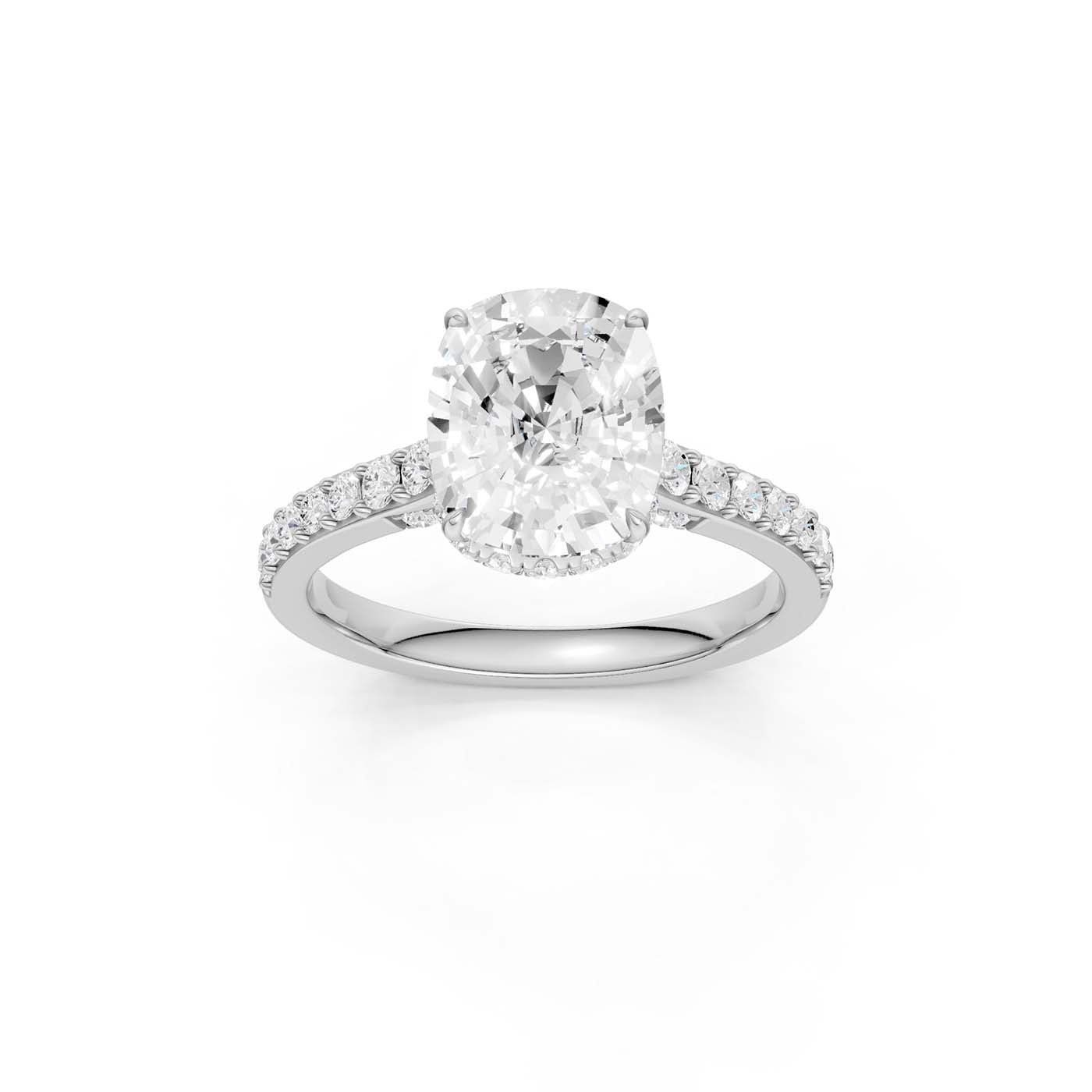 14K 3.50CT Lab Grown Diamond Engagement Ring