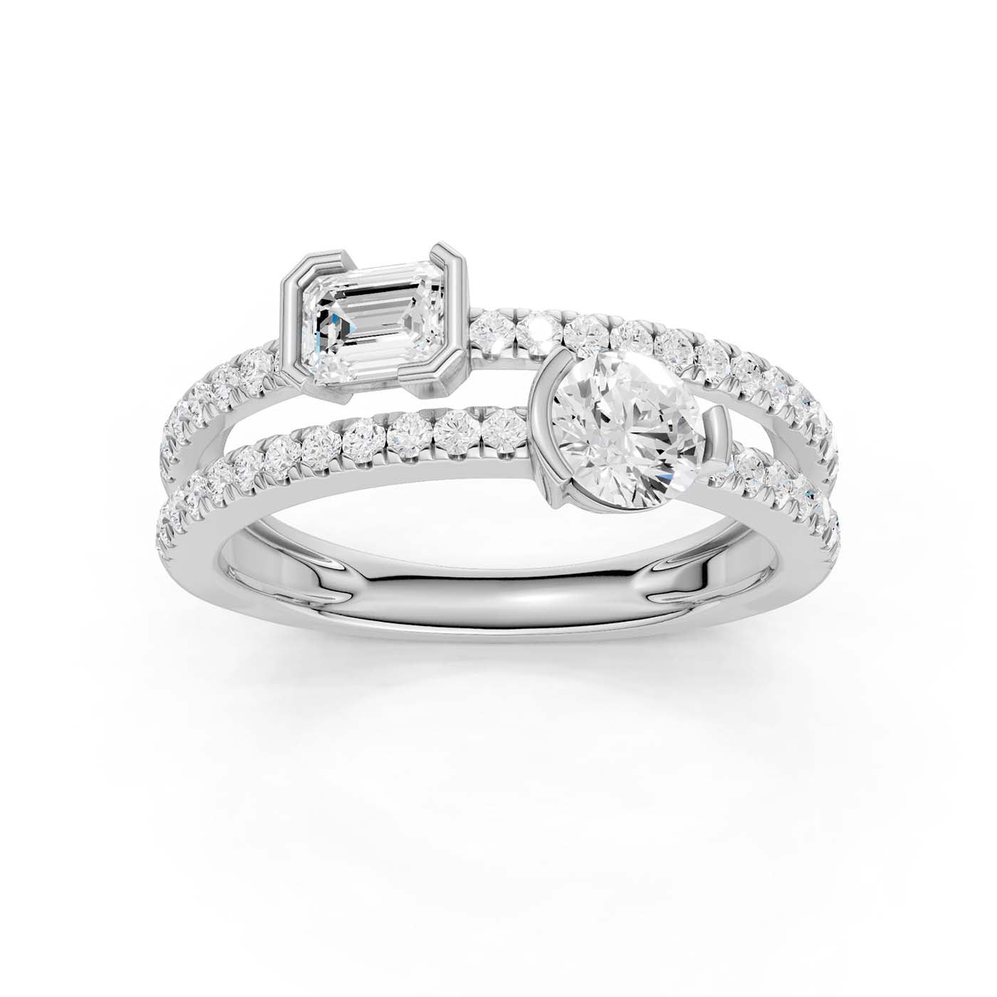 14K 1.00CT Lab Grown Diamond Fancy Ring