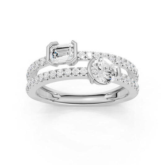 14K 1.00CT Lab Grown Diamond Fancy Ring