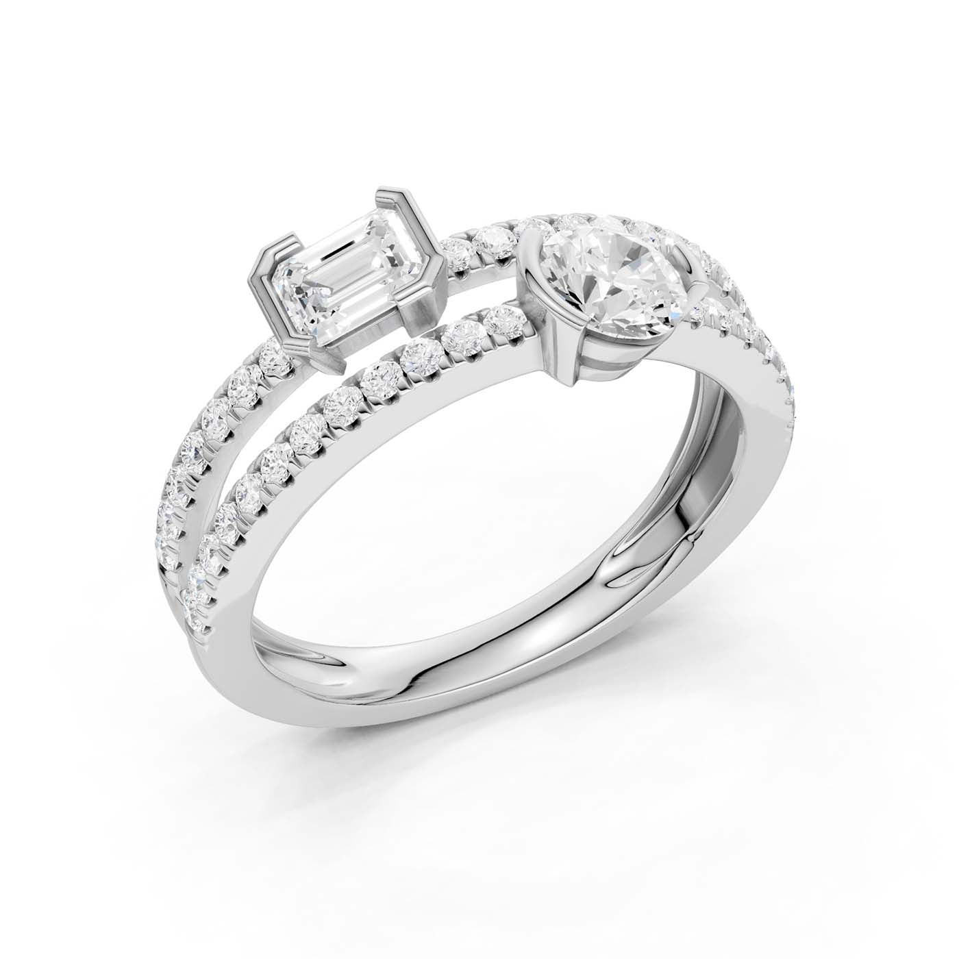 14K 1.00CT Lab Grown Diamond Fancy Ring