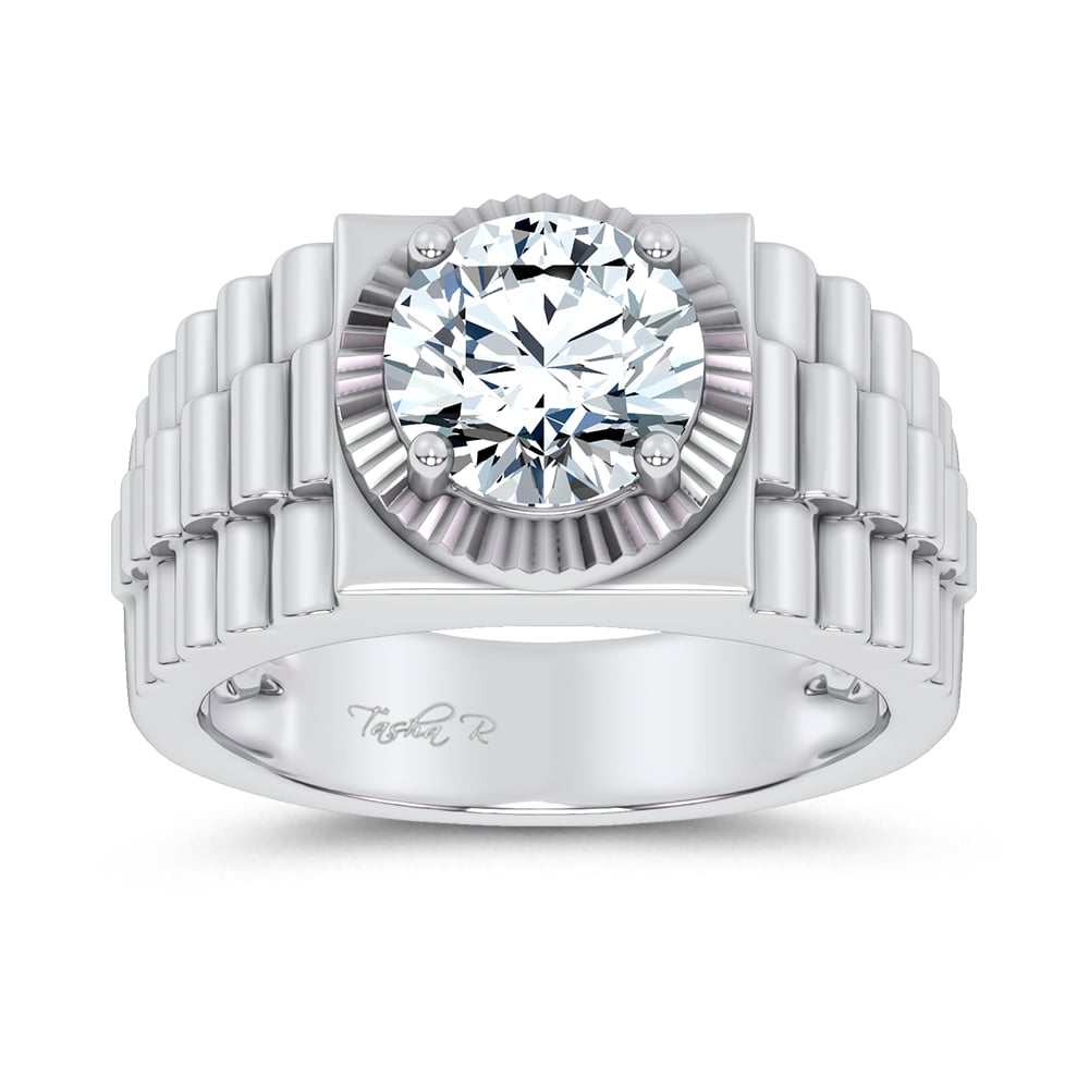 14K 2.00CT Certified Lab Grown Mens Ring