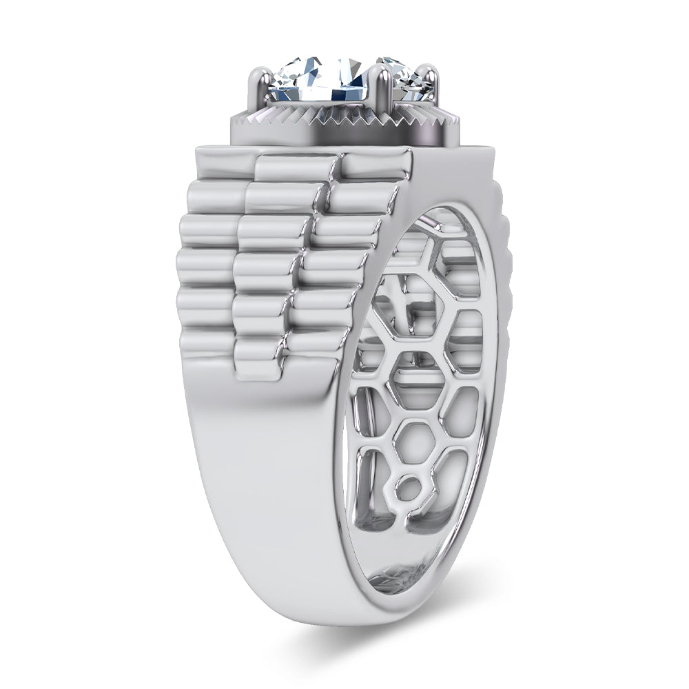 14K 2.00CT Certified Lab Grown Mens Ring