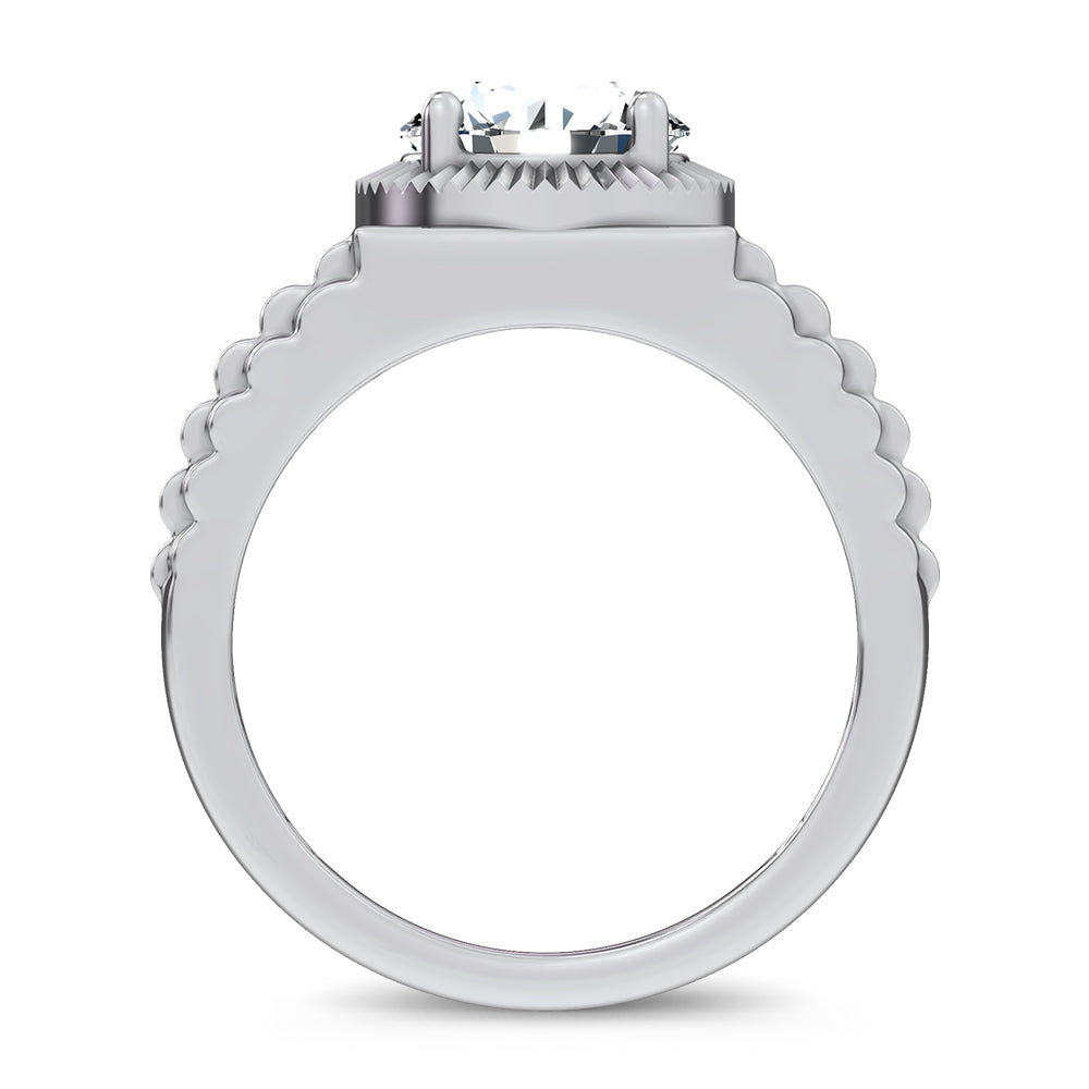 14K 2.00CT Certified Lab Grown Mens Ring