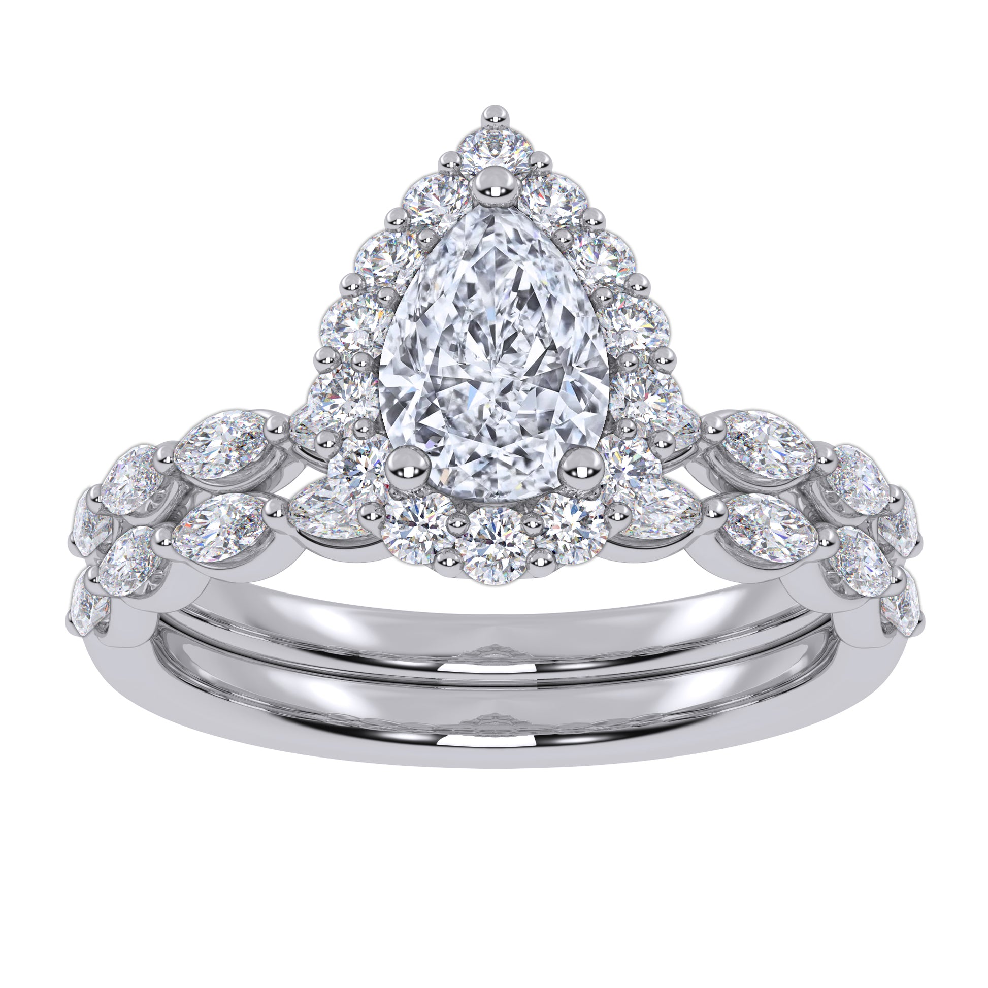 10K 1.00CT Lab Grown Ladies Band
