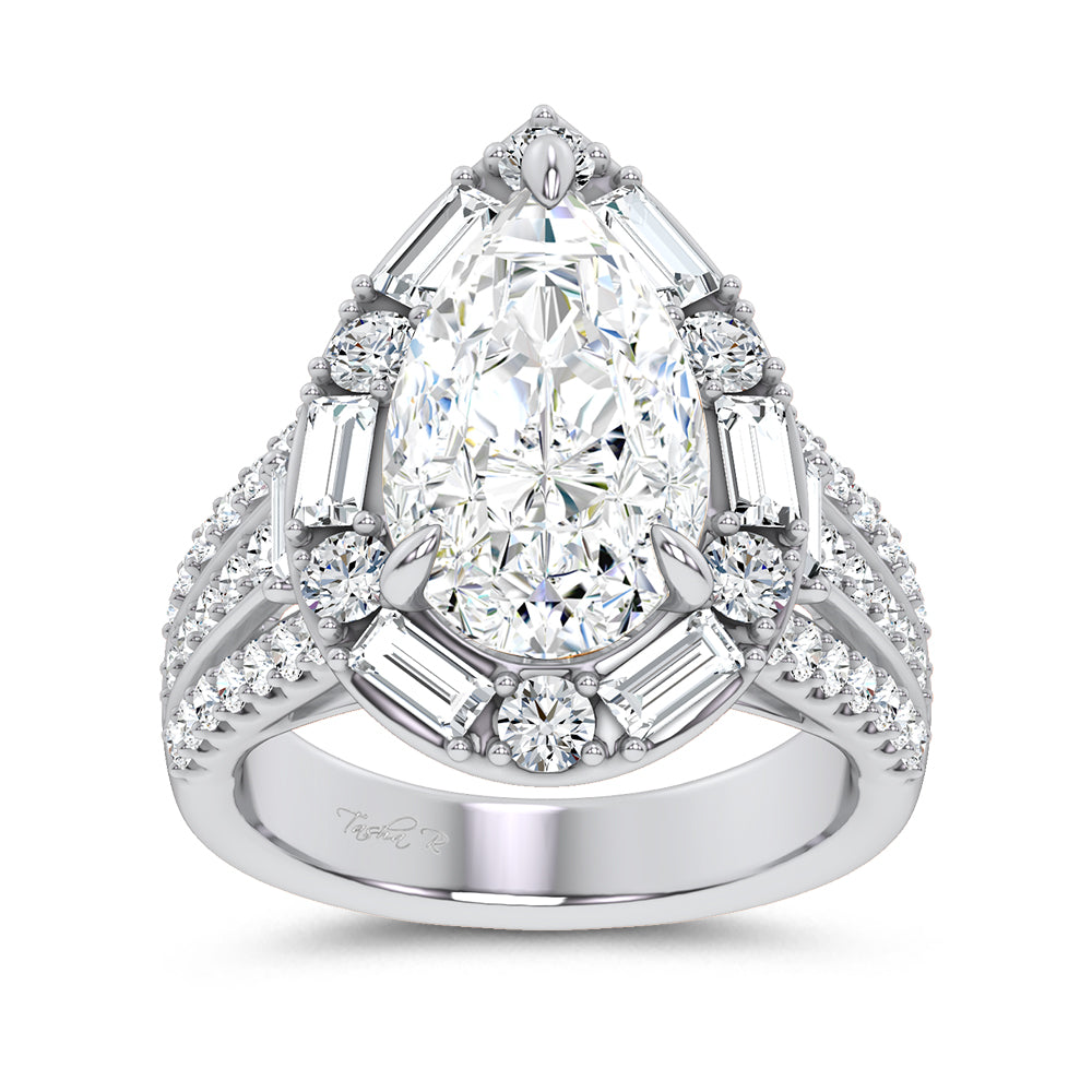 14K 6.60CT Certified Lab Grown Engagement Ring