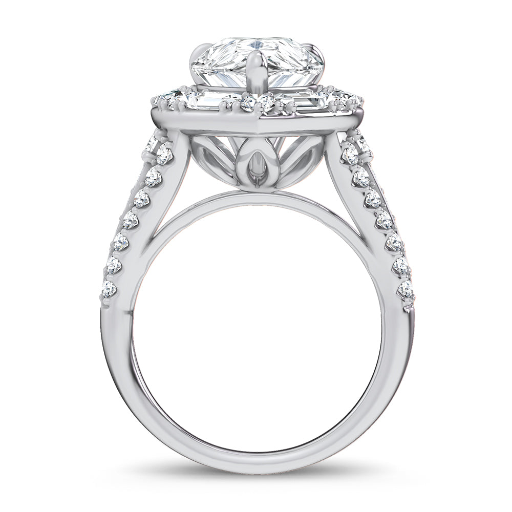 14K 6.60CT Certified Lab Grown Engagement Ring