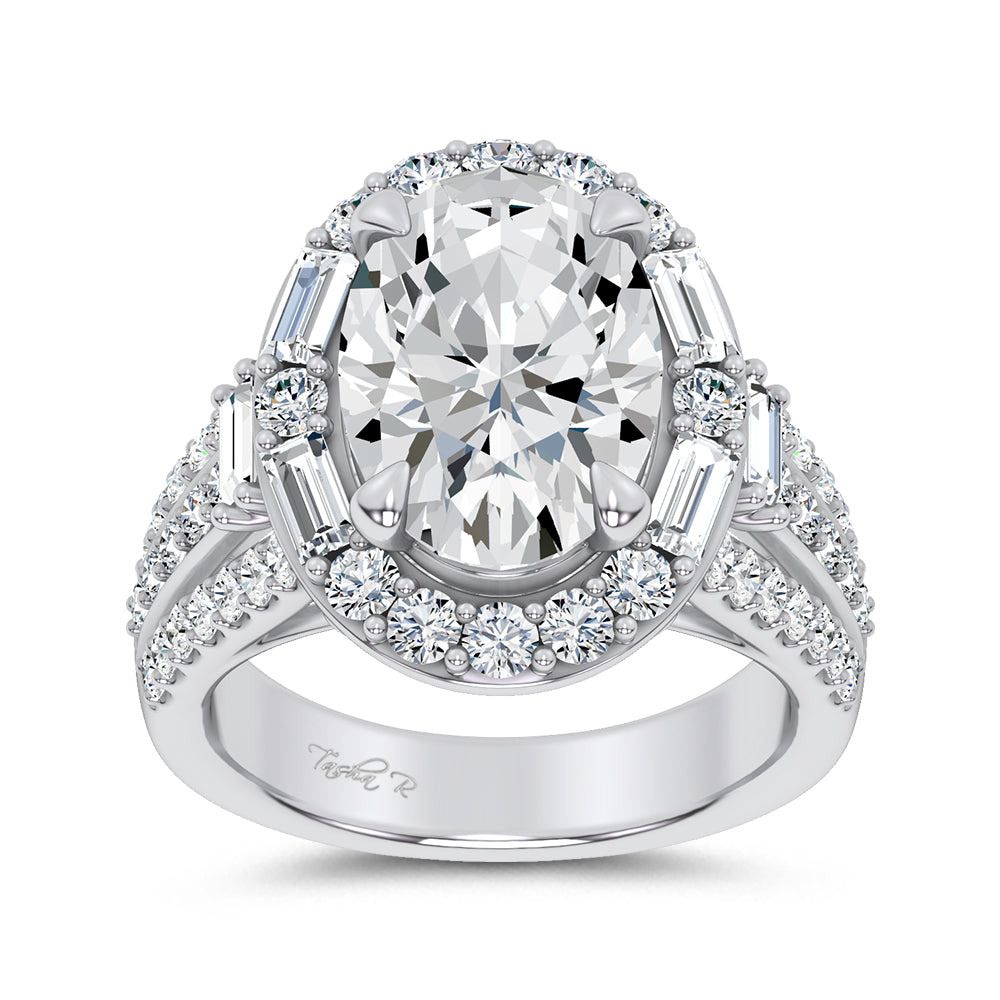 14K 6.55CT Certified Lab Grown Engagement Ring