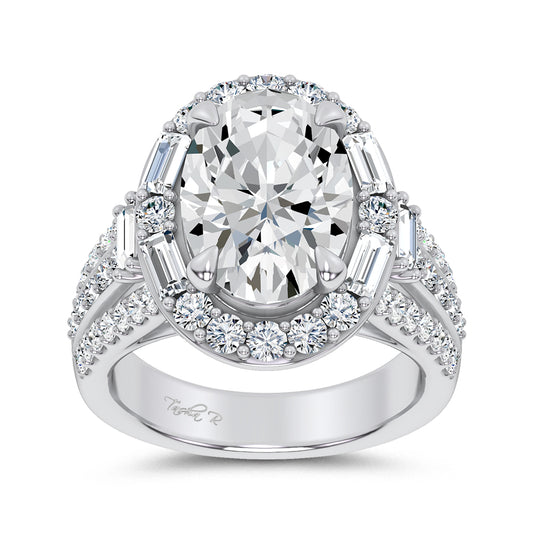 14K 6.55CT Certified Lab Grown Engagement Ring