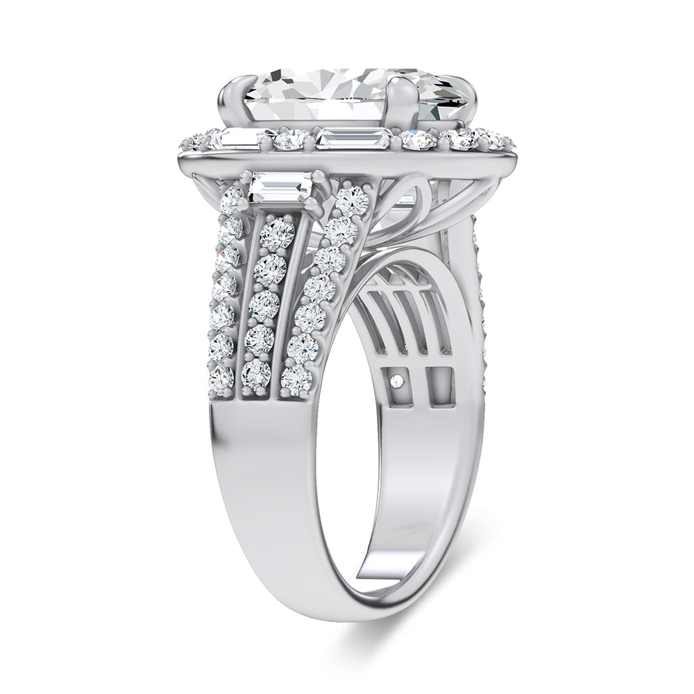 14K 6.55CT Certified Lab Grown Engagement Ring