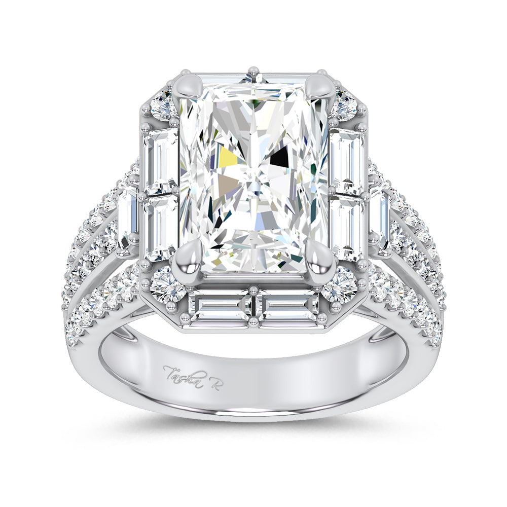 14K 6.60CT Certified Lab Grown Engagement Ring