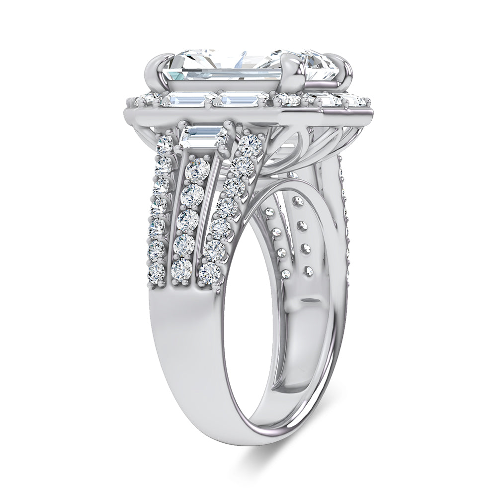 14K 6.60CT Certified Lab Grown Engagement Ring