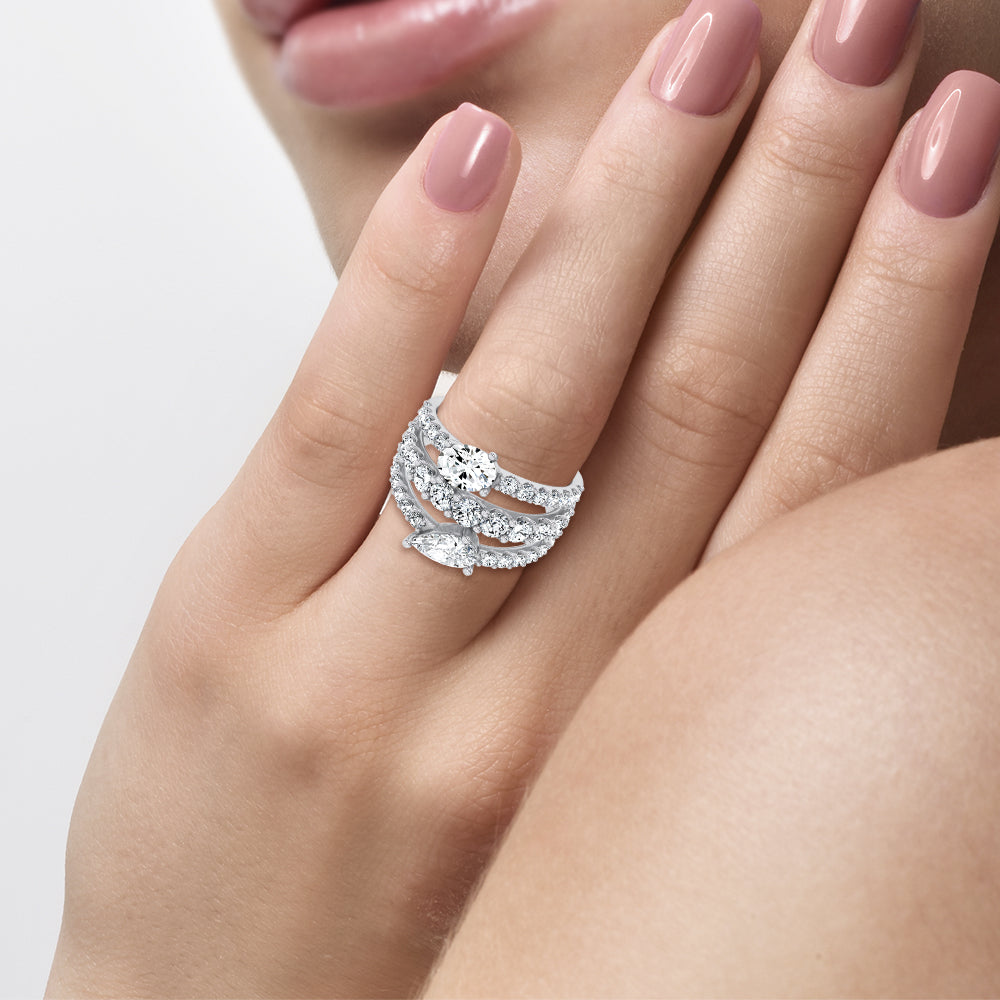 14K 2.93CT Certified Lab Grown Ring