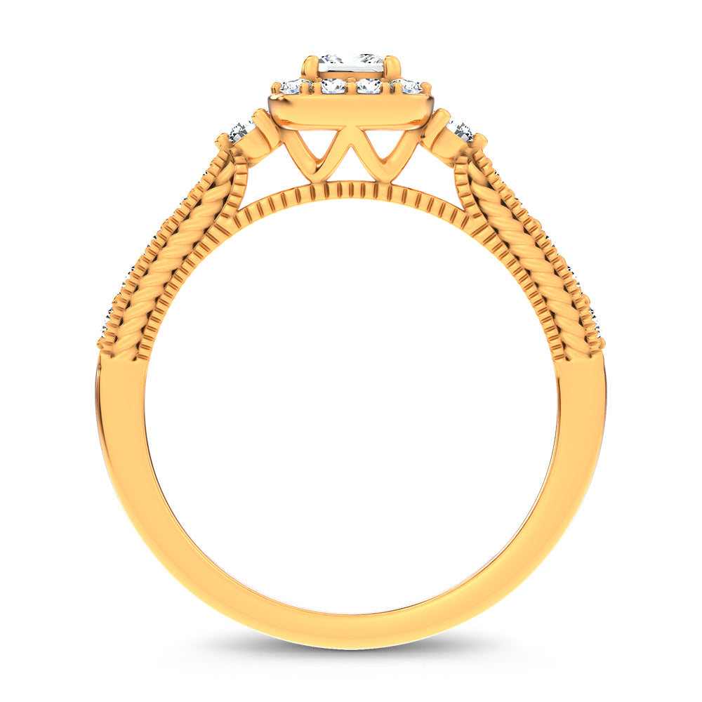 14K 0.55CT Certified Lab Grown Promise Ring