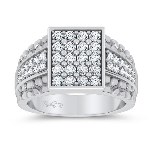 14K 1.50CT Lab Grown Diamond Mens Ring