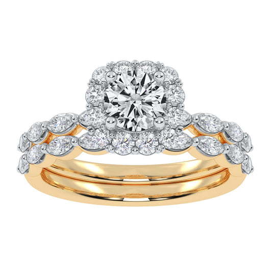 10K 1.25CT Certified Lab Grown Diamond Bridal Set