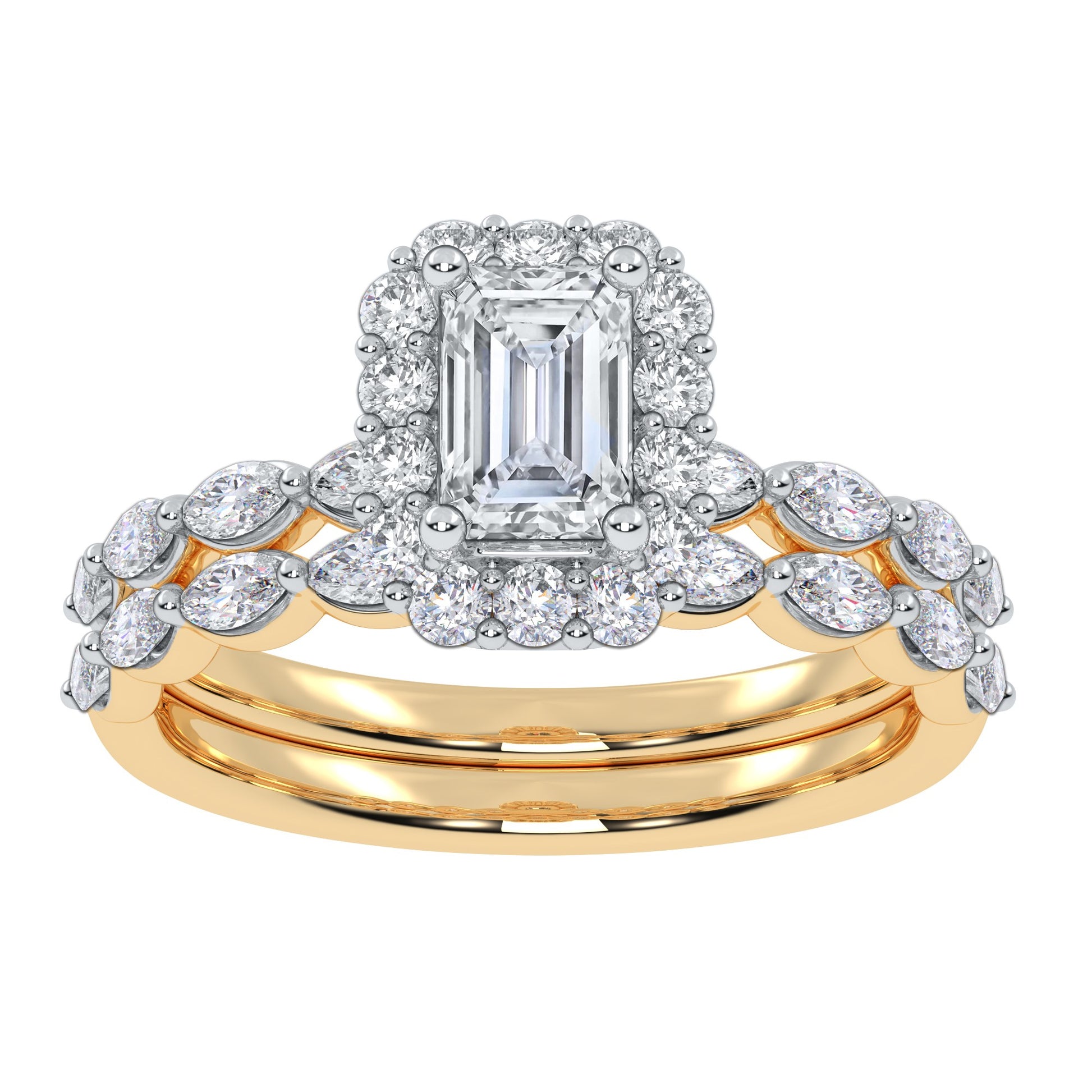 10K 1.25CT Certified Lab Grown Diamond Bridal Set