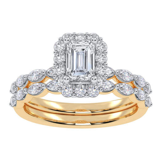 10K 1.25CT Certified Lab Grown Diamond Bridal Set