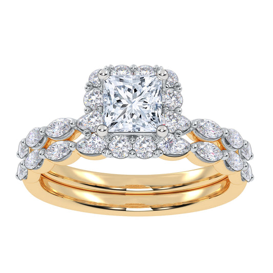 10K 1.25CT Certified Lab Grown Diamond Bridal Set