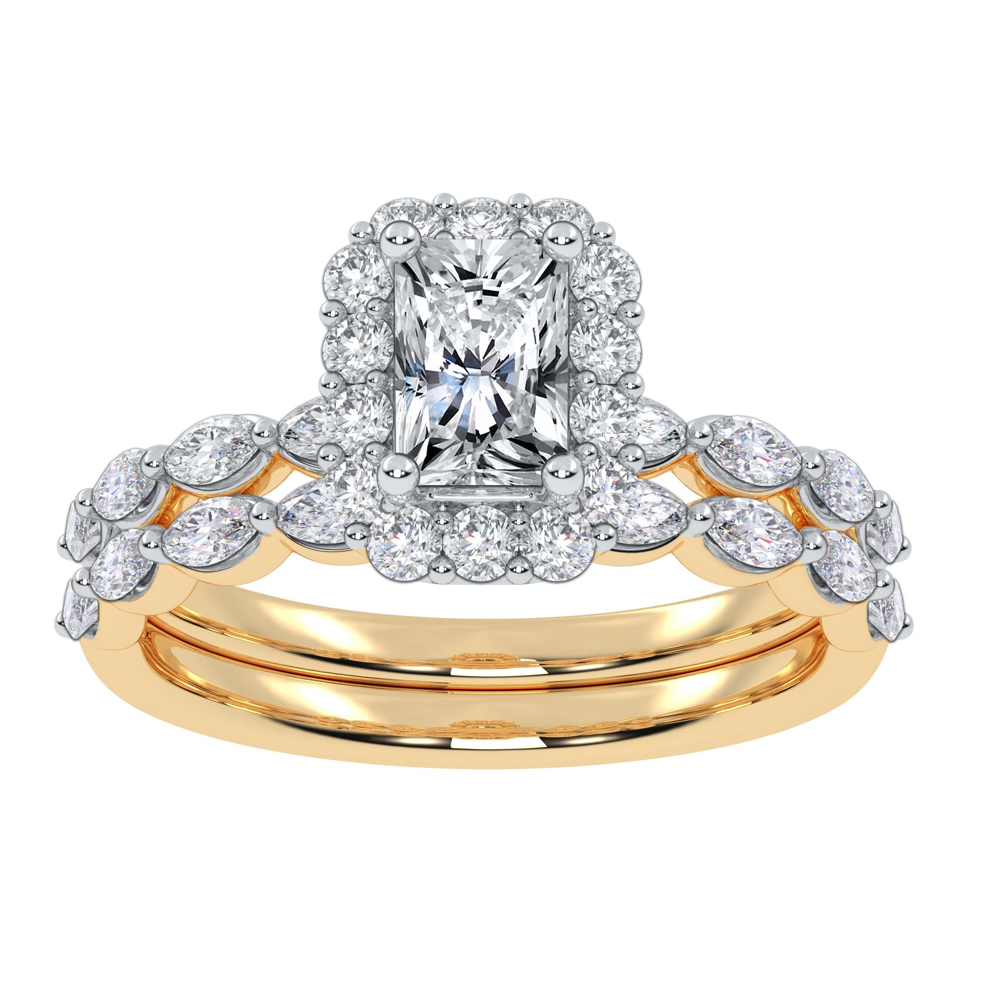 10K 1.25CT Certified Lab Grown Diamond Bridal Set