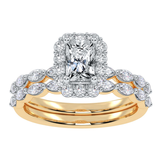 10K 1.25CT Certified Lab Grown Diamond Bridal Set