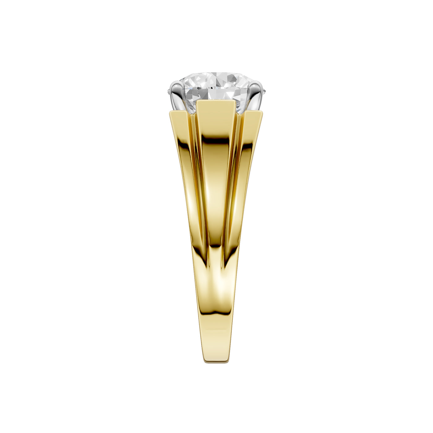 14K 3.00CT Certified Lab Grown Diamond Mens Ring