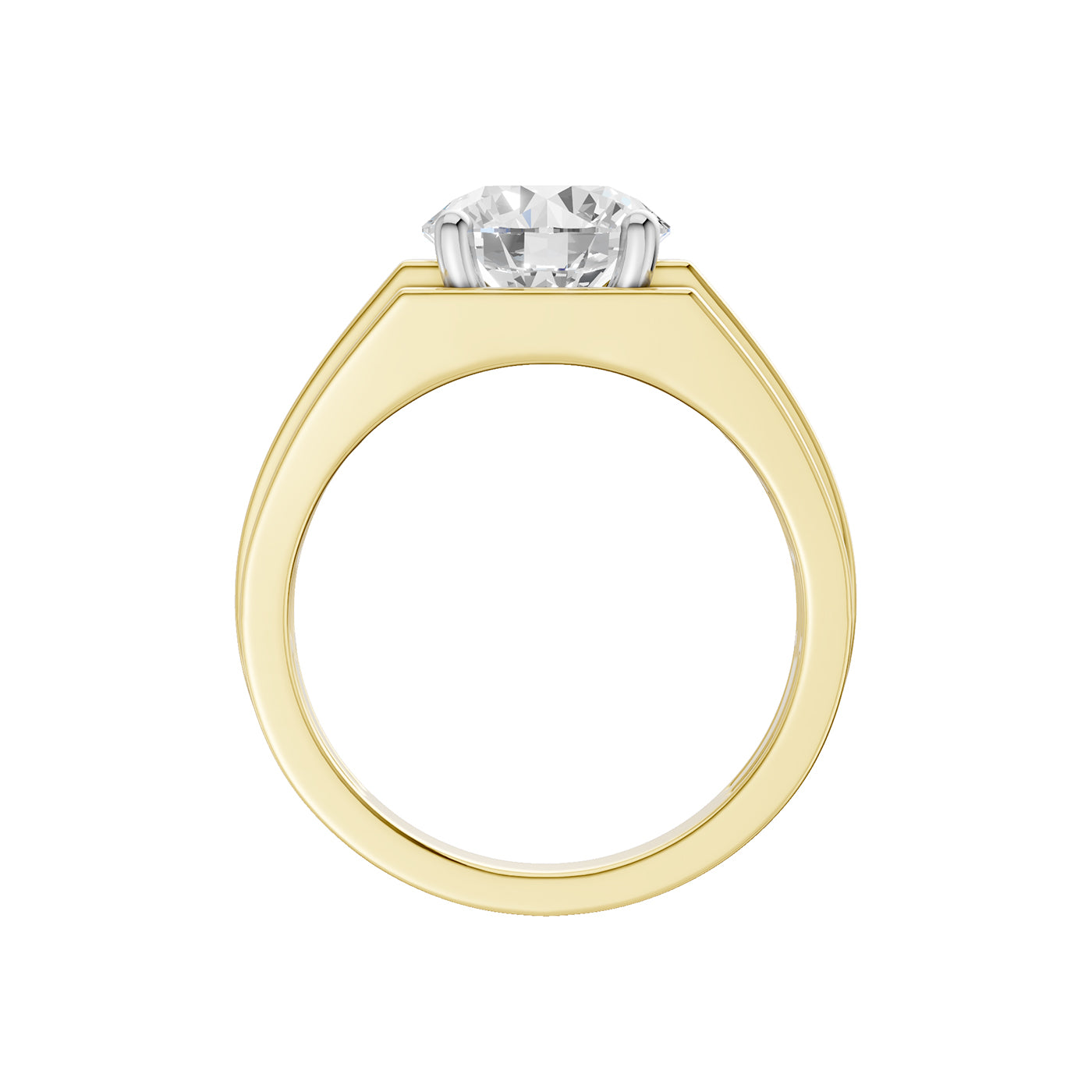 14K 3.00CT Certified Lab Grown Diamond Mens Ring