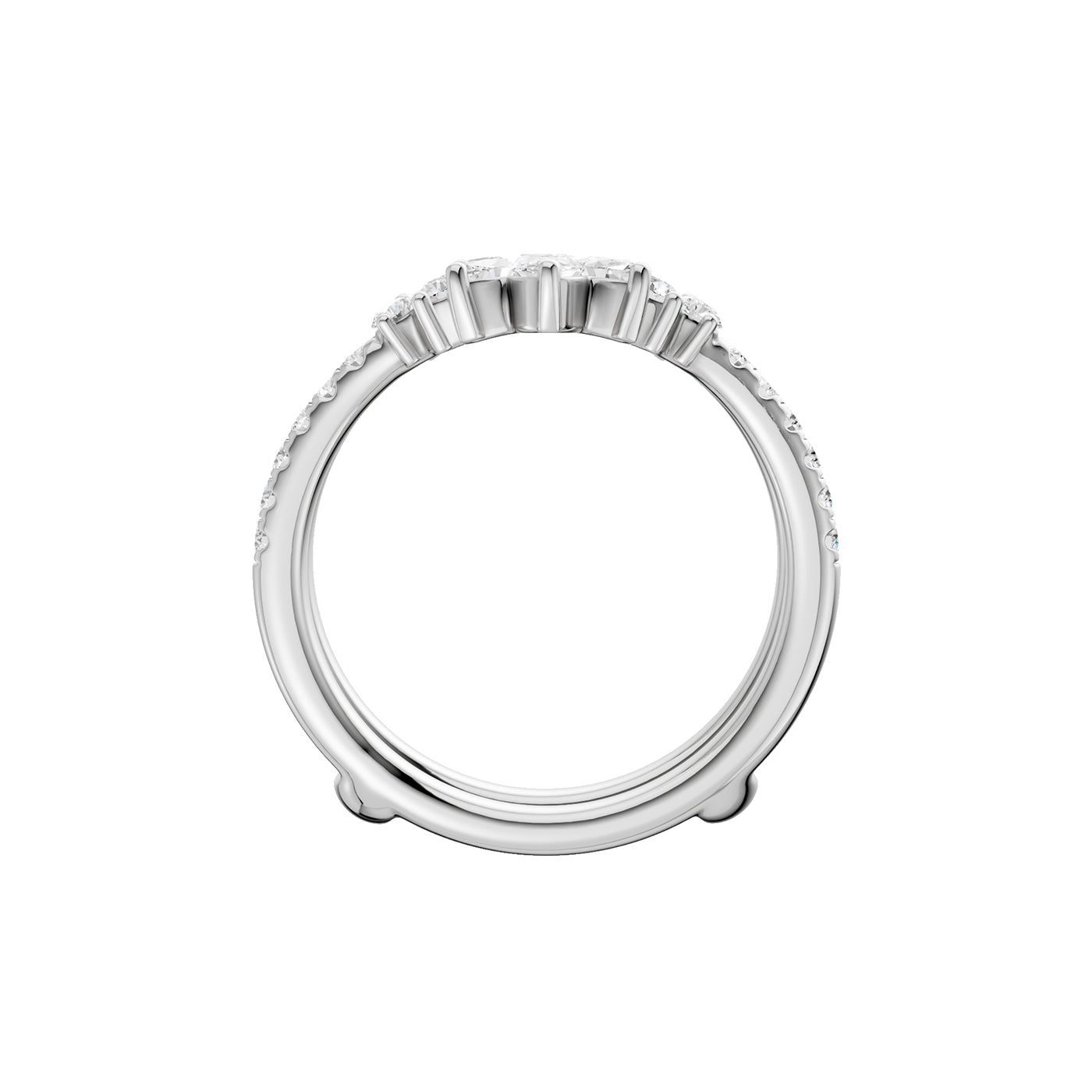 14K 1.00CT Certified Lab Grown Diamond Ring Guard