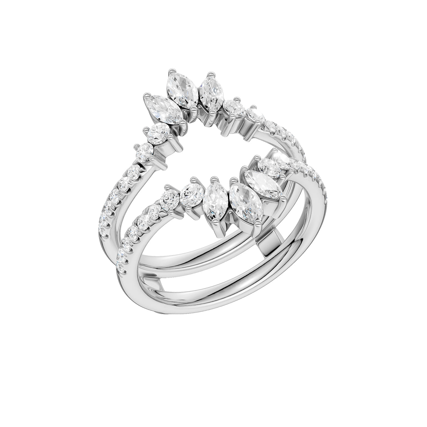 14K 1.00CT Certified Lab Grown Diamond Ring Guard