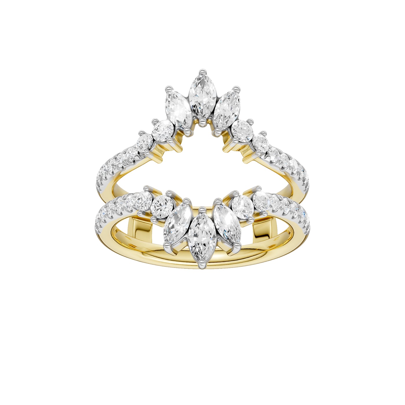 14K 1.00CT Certified Lab Grown Diamond Ring Guard