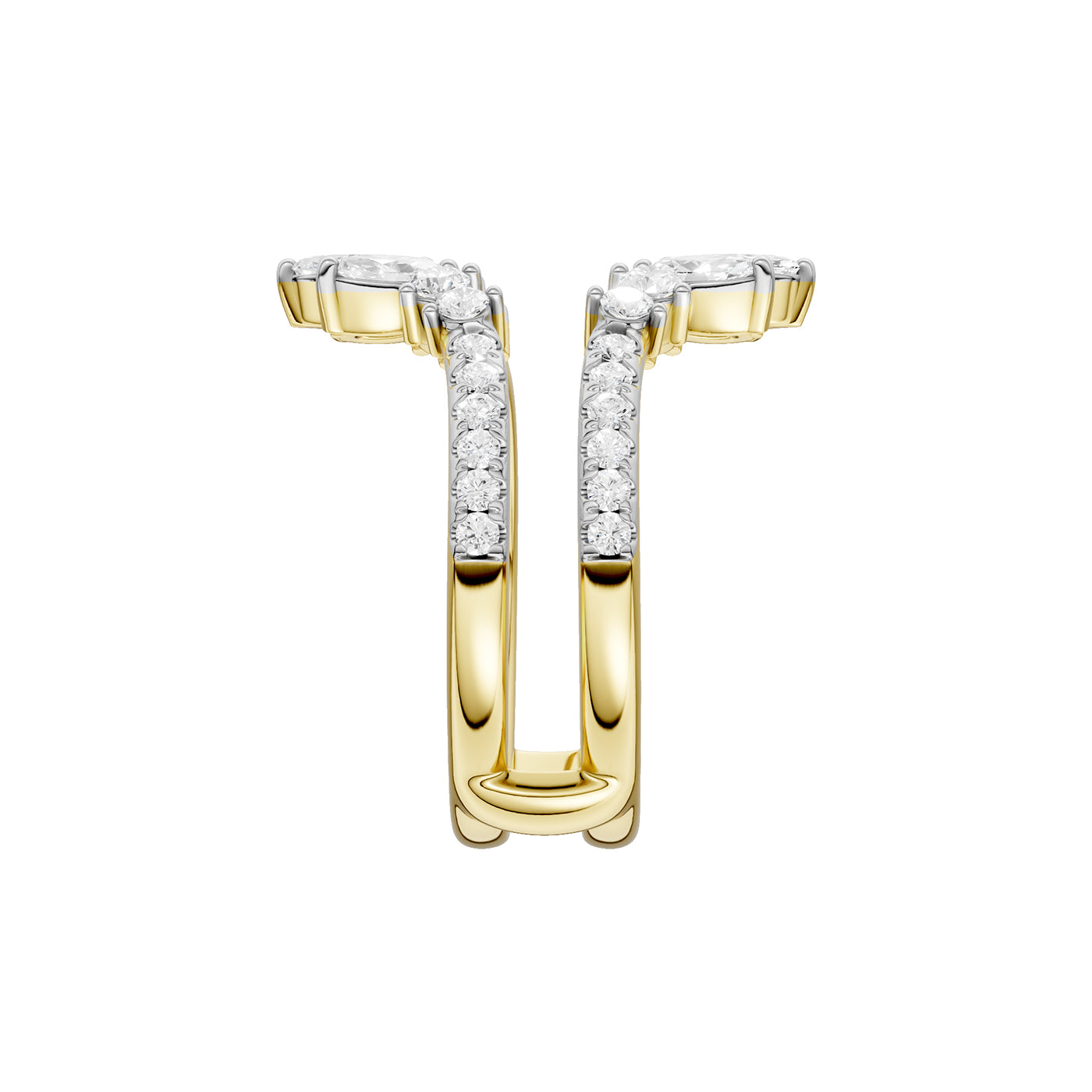 14K 1.00CT Certified Lab Grown Diamond Ring Guard