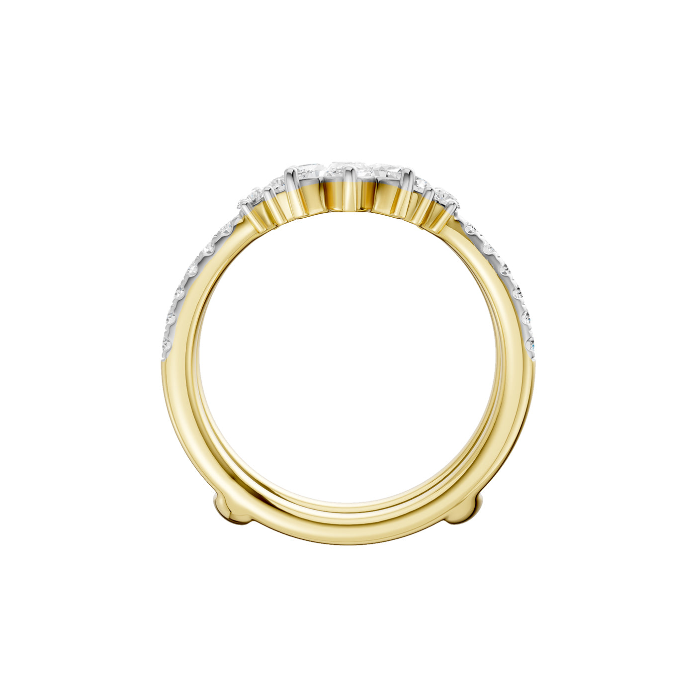 14K 1.00CT Certified Lab Grown Diamond Ring Guard