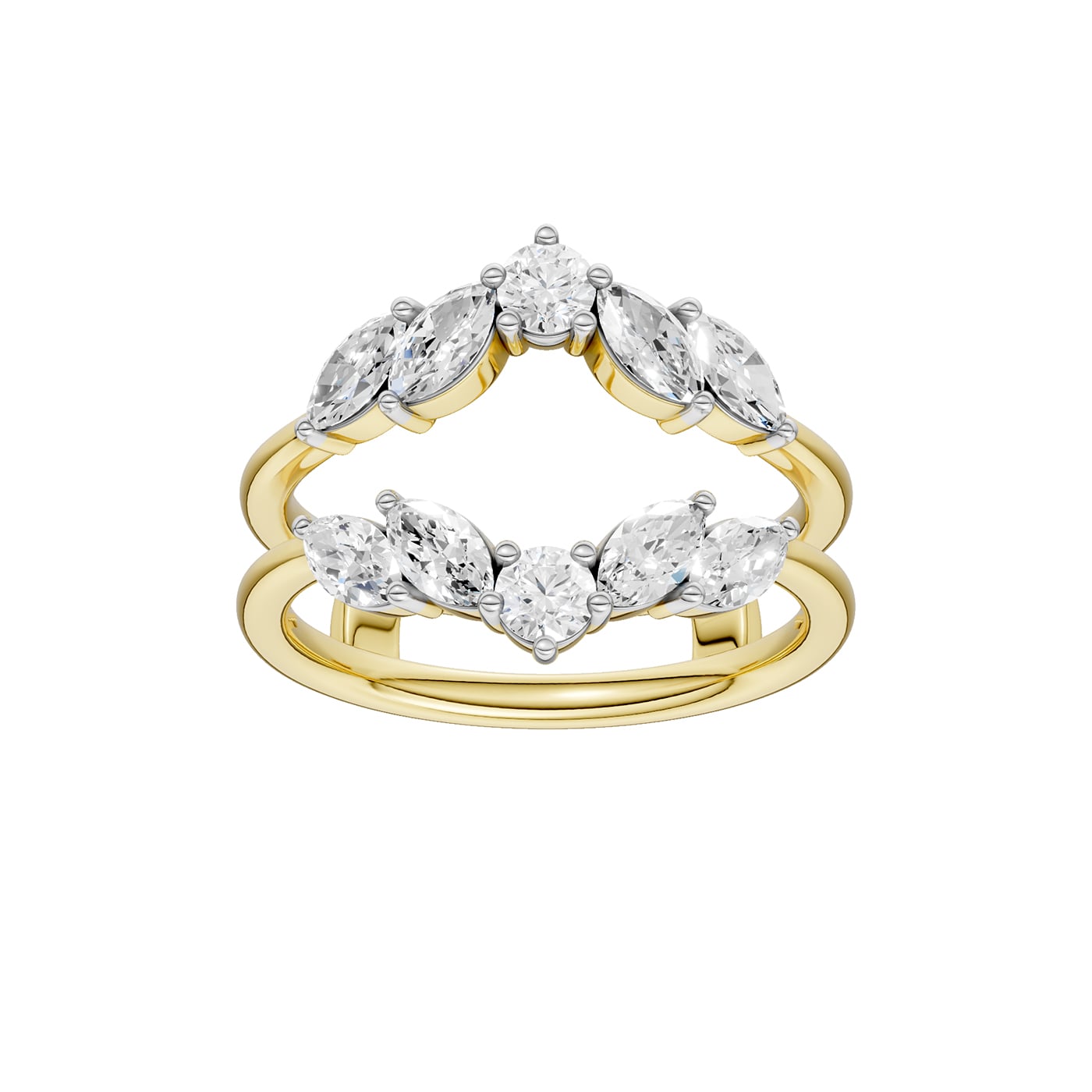 14K 1.00CT Certified Lab Grown Diamond Ring Guard