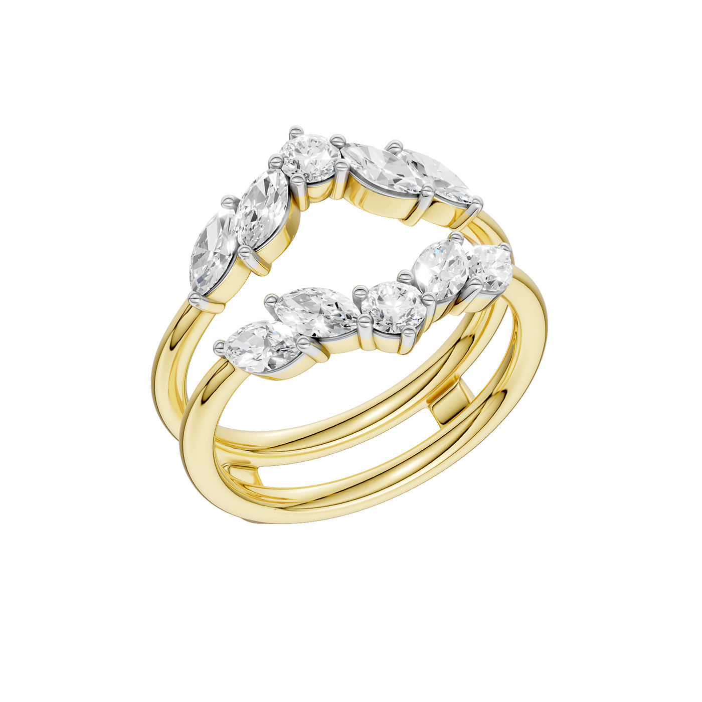 14K 1.00CT Certified Lab Grown Diamond Ring Guard