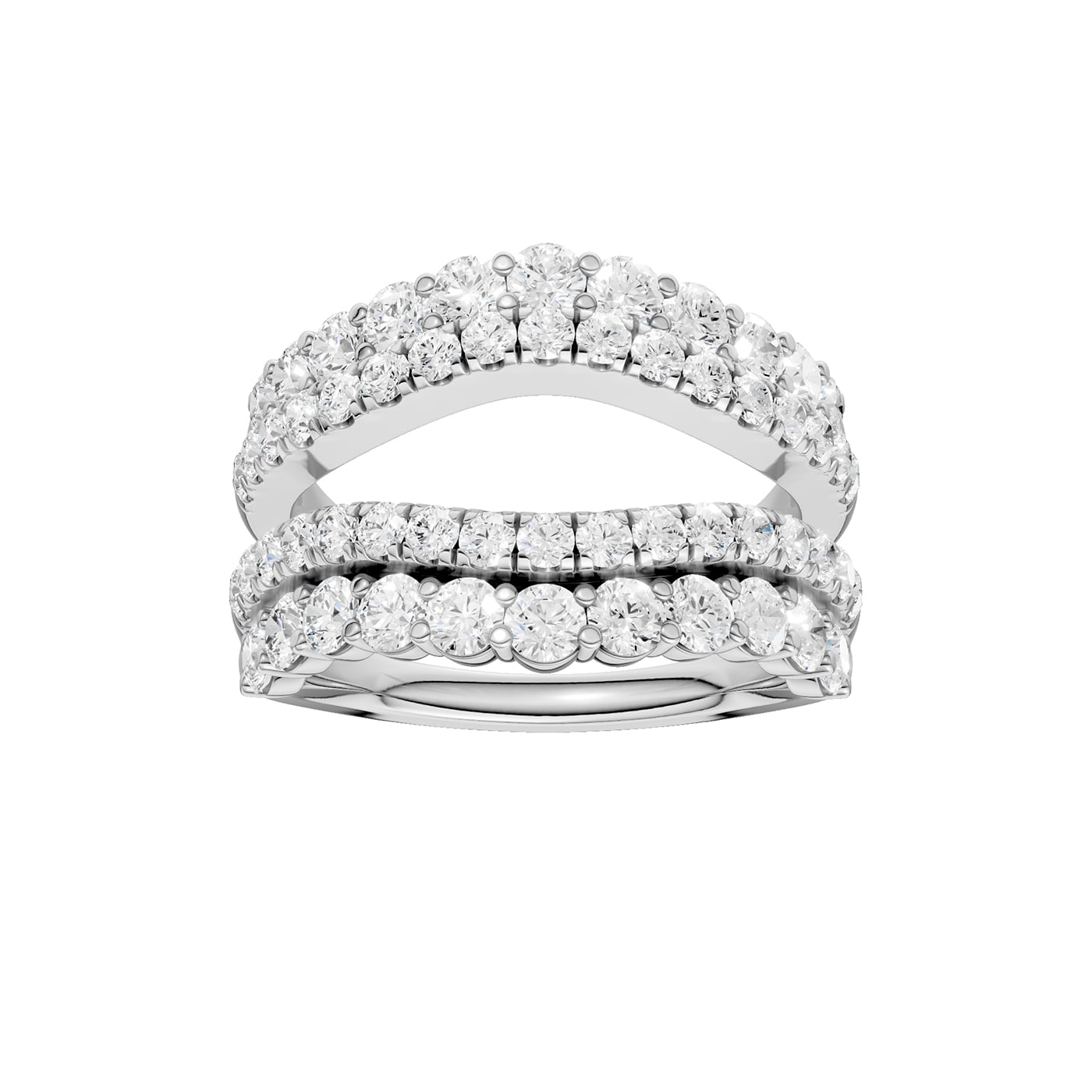 14K 2.00CT Certified Lab Grown Diamond Ring Guard