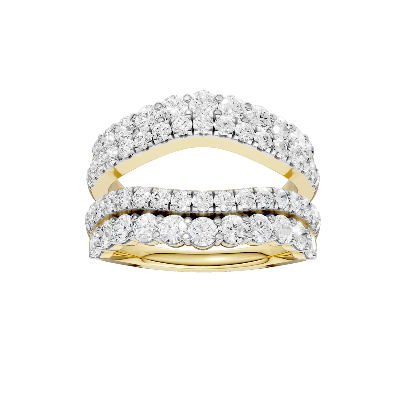 14K 2.00CT Certified Lab Grown Diamond Ring Guard